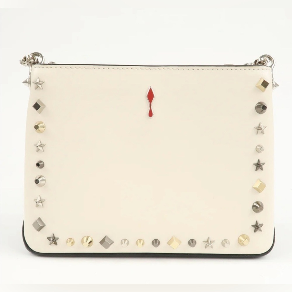 CHRISTIAN LOUBOUTIN Studded Triloubi Cowboy Western Pony Hair Chain Shoulder Bag - Picture 4 of 16